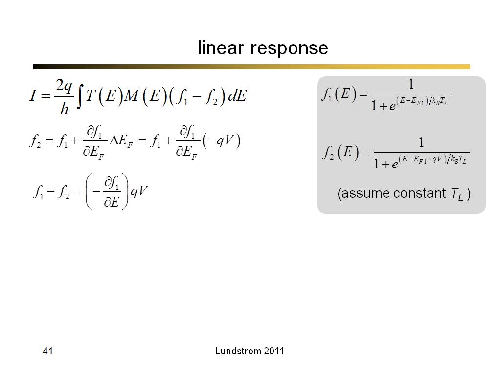 linear response