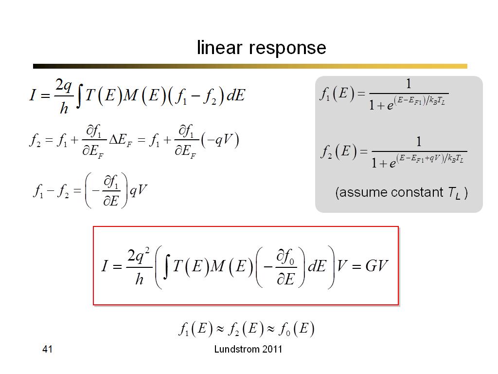 linear response