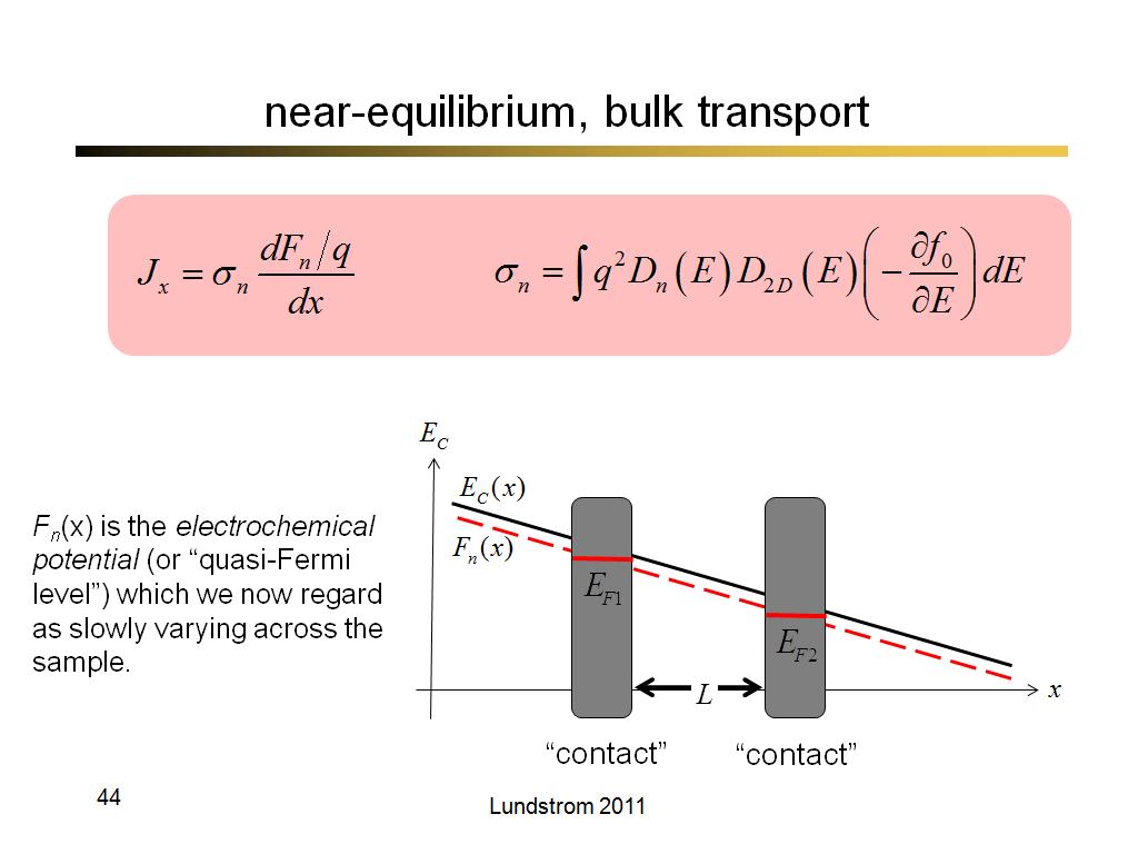 near-equilibrium, bulk transport