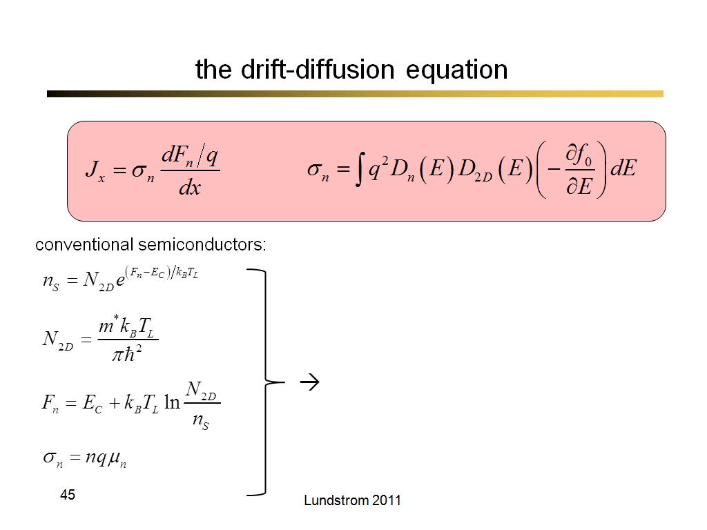 the drift-diffusion equation