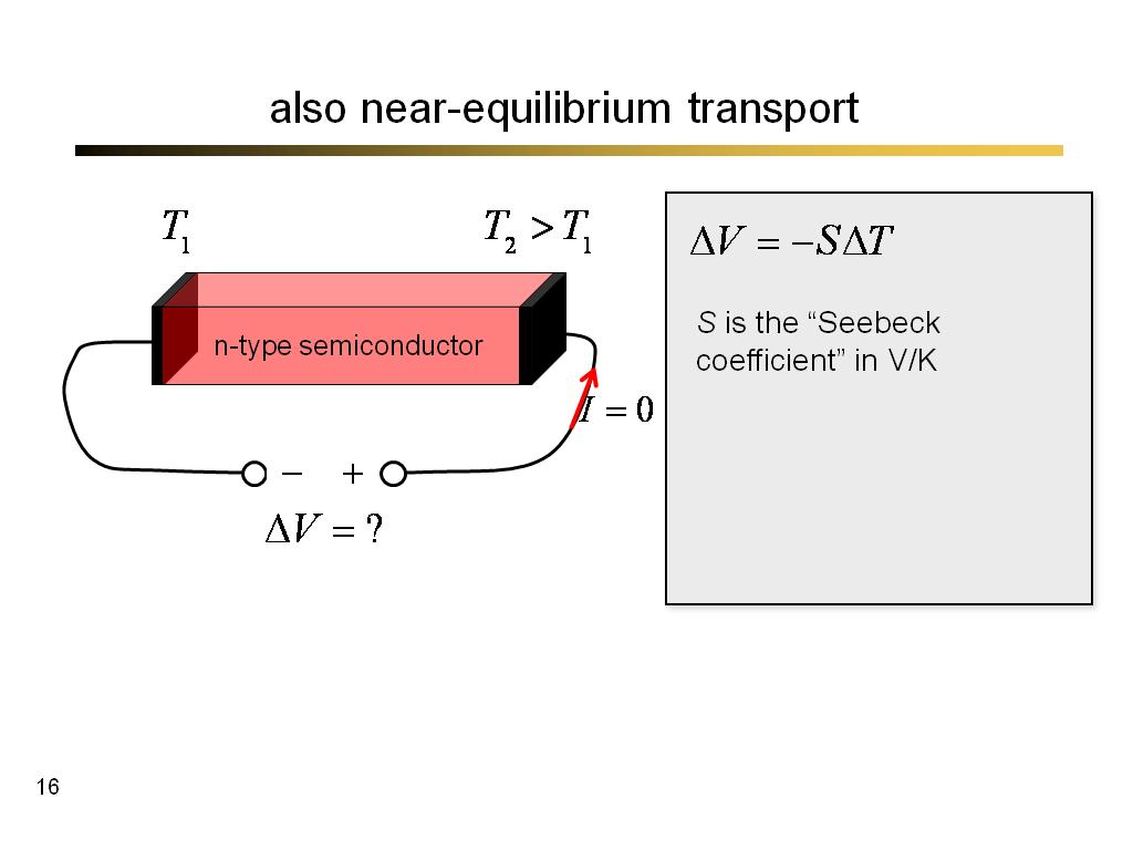 also near-equilibrium transport