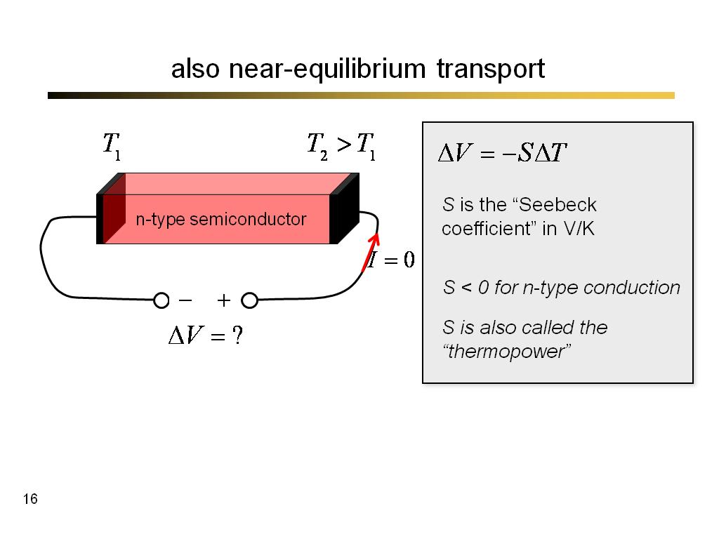 also near-equilibrium transport
