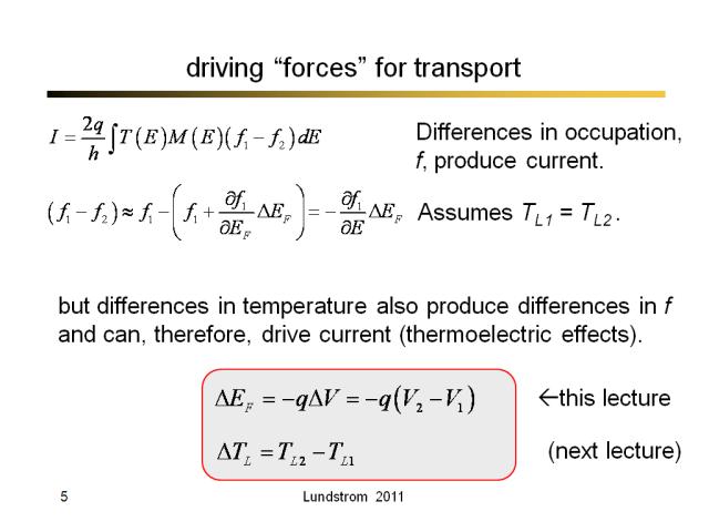 driving “forces” for transport