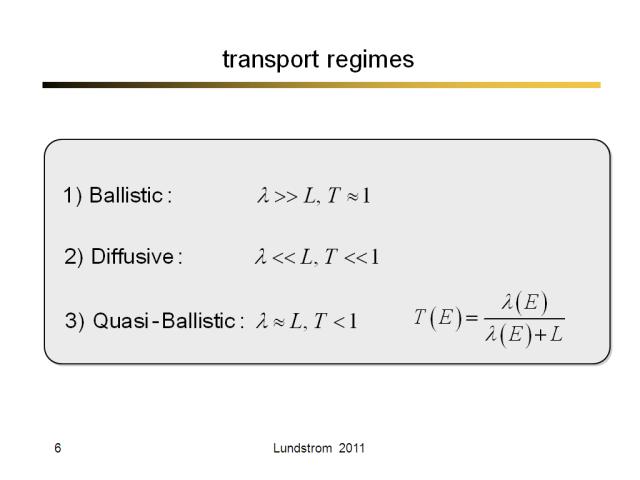 transport regimes