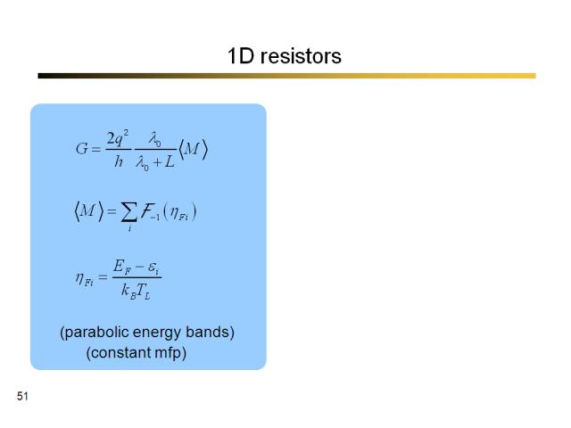 1D resistors