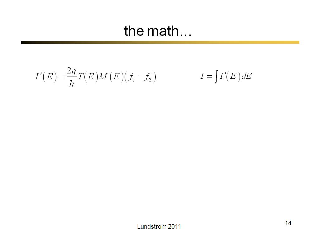 the math…