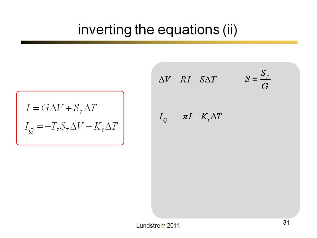inverting the equations (ii)