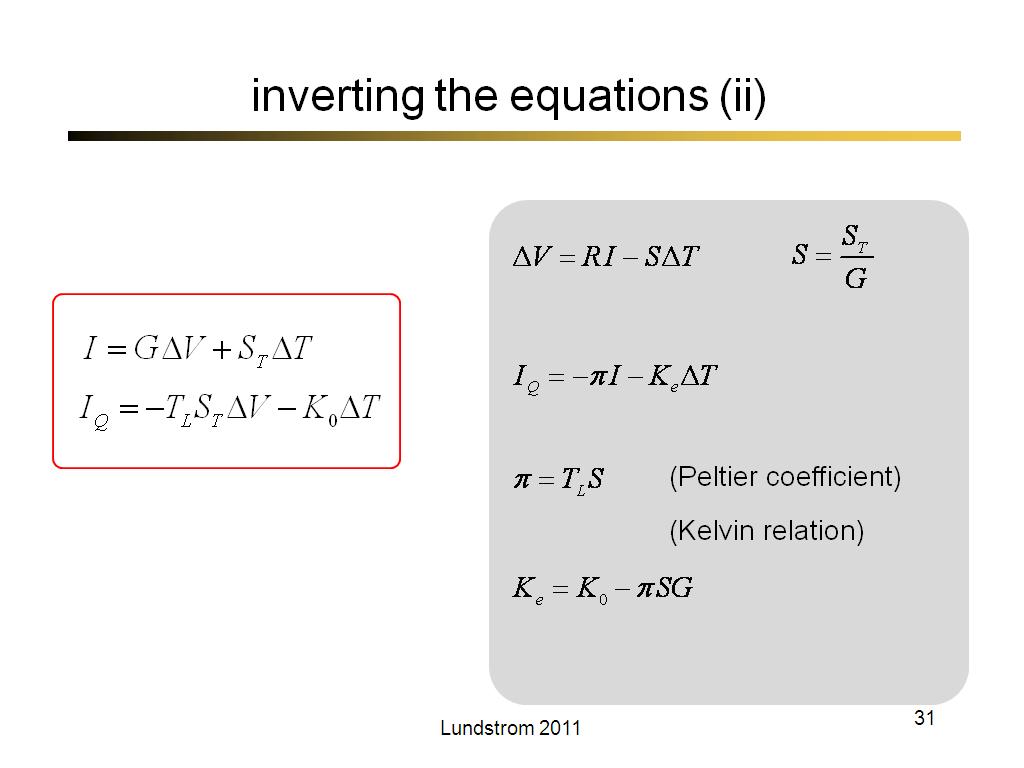 inverting the equations (ii)