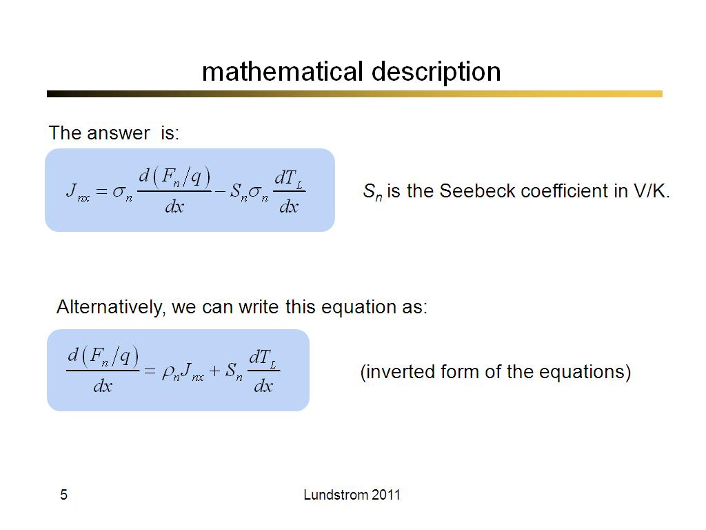 mathematical description
