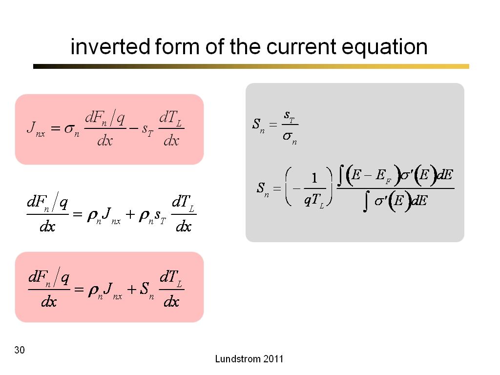 inverted form of the current equation
