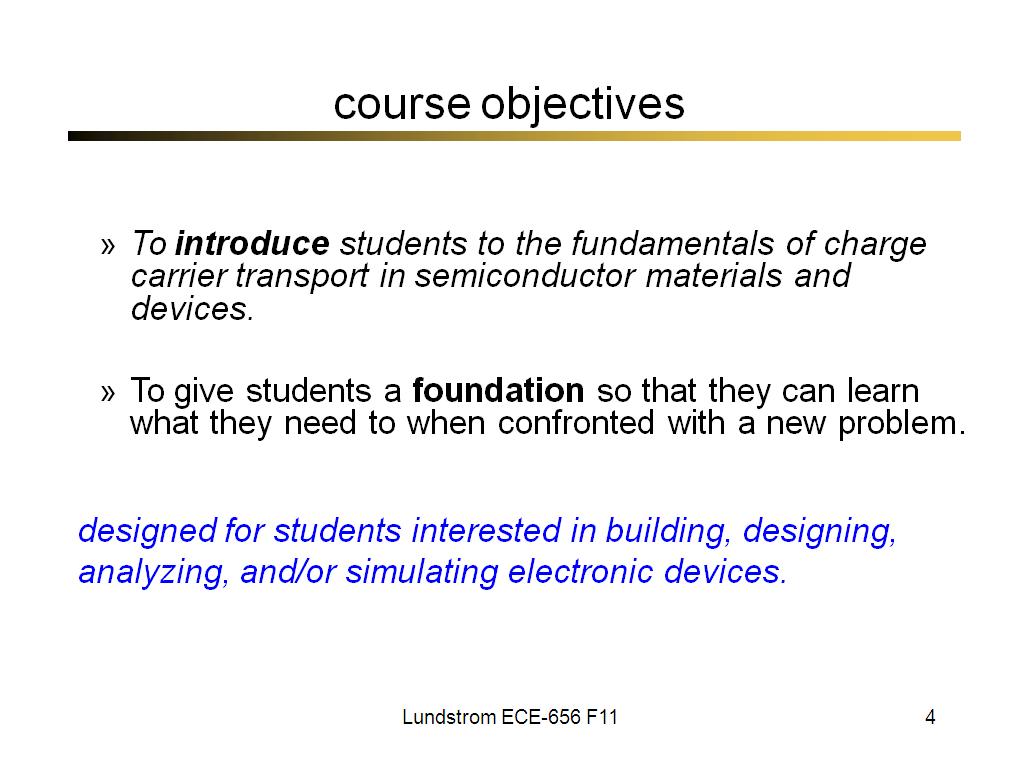 course objectives