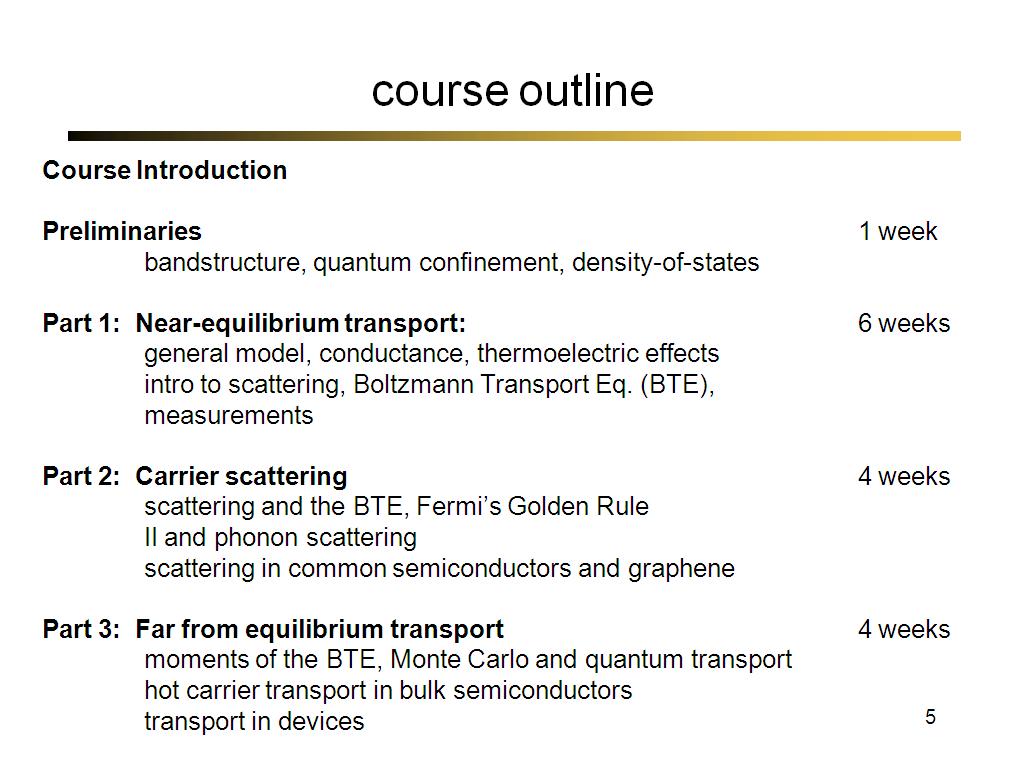 course outline