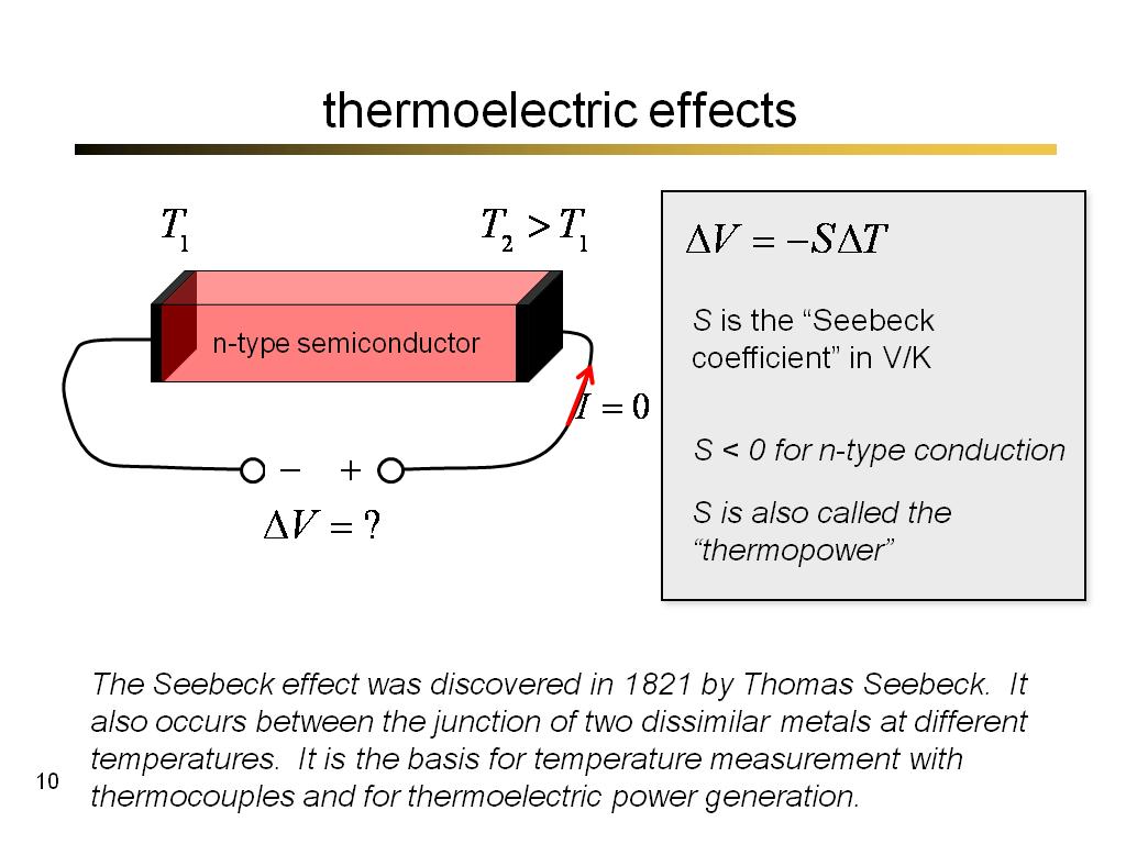 thermoelectric effects