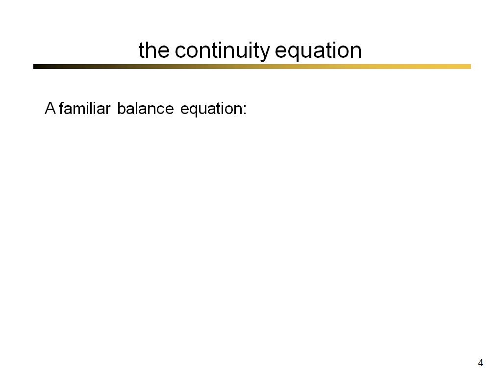 the continuity equation