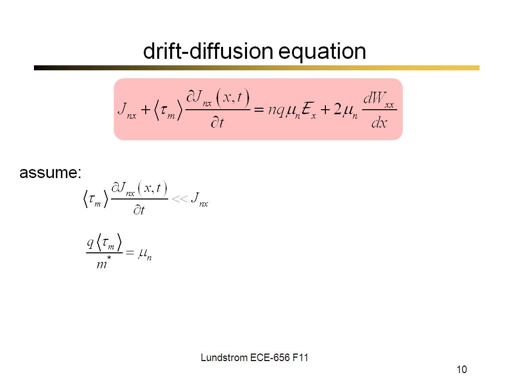 drift-diffusion equation