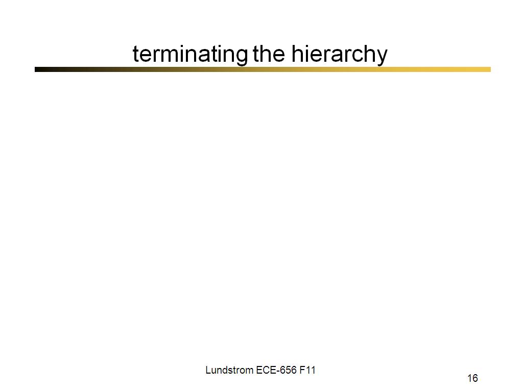 terminating the hierarchy