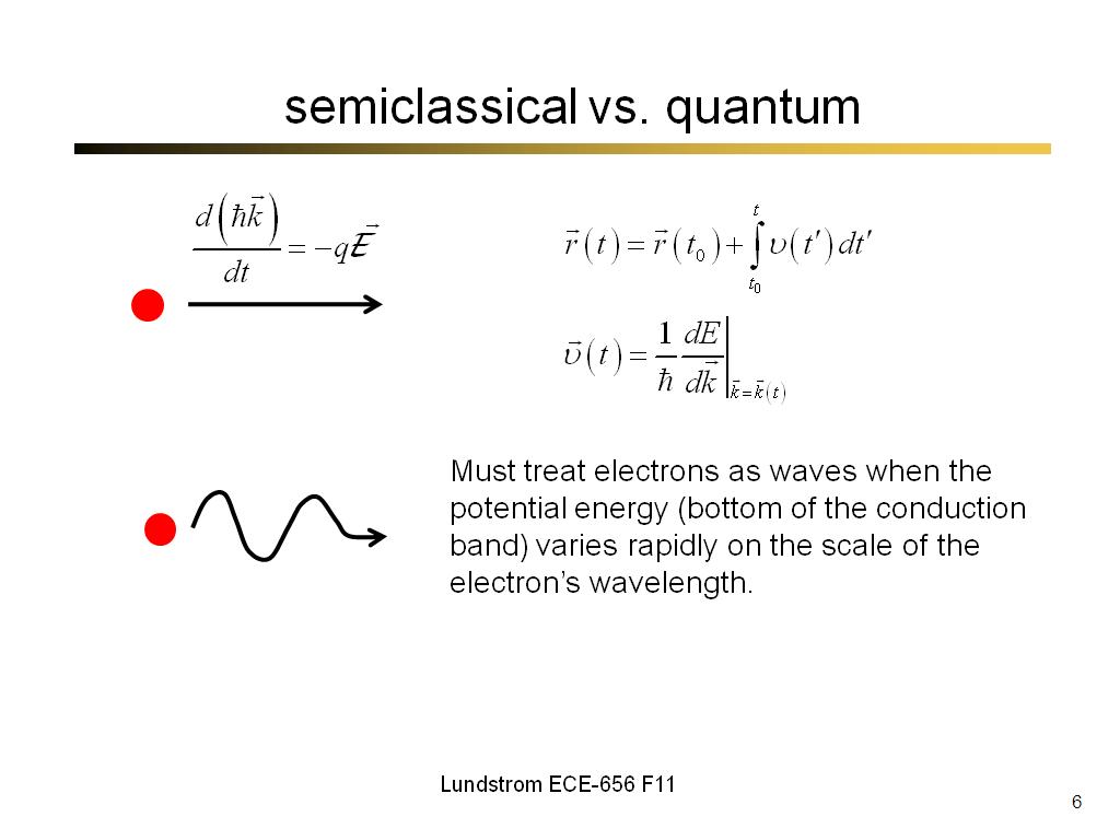 semiclassical vs. quantum