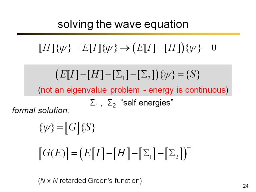 solving the wave equation 