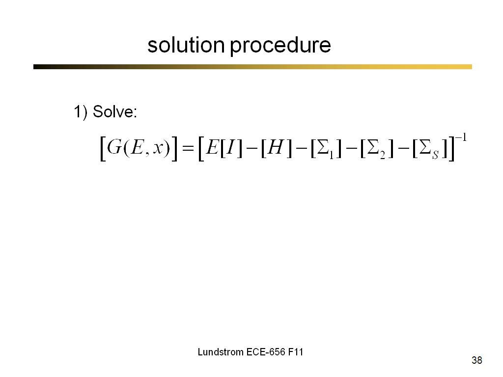 solution procedure