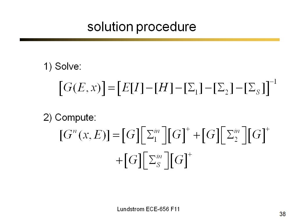 solution procedure