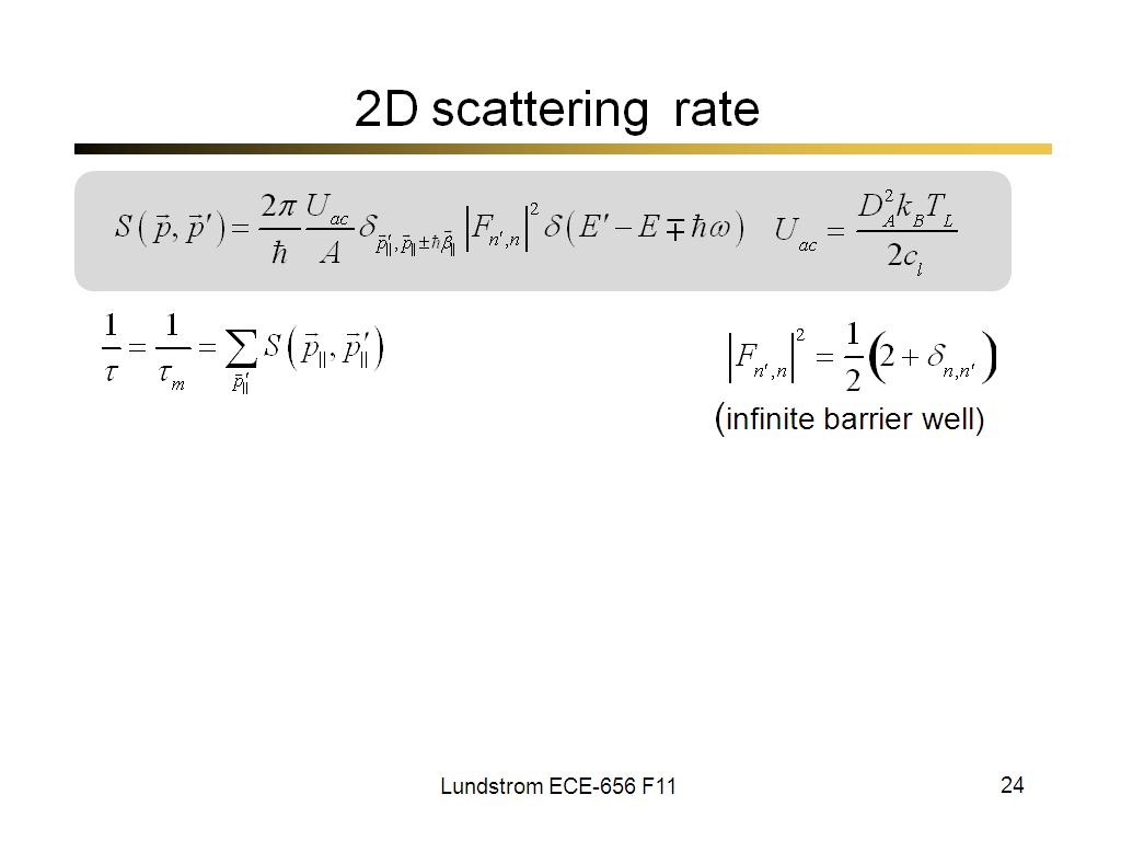 2D scattering  rate