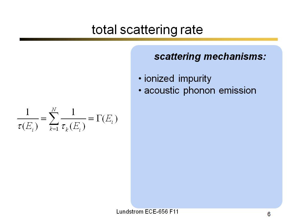 total scattering rate