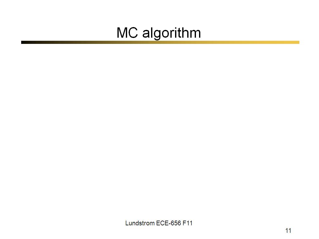 MC algorithm