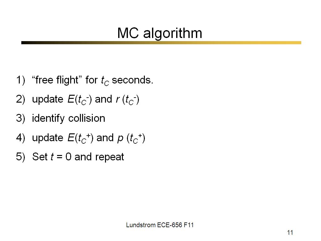 MC algorithm