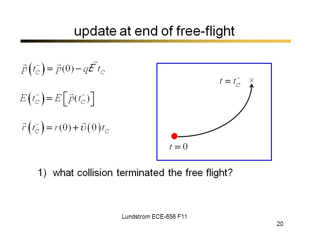 update at end of free-flight