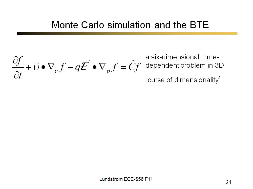 Monte Carlo simulation and the BTE