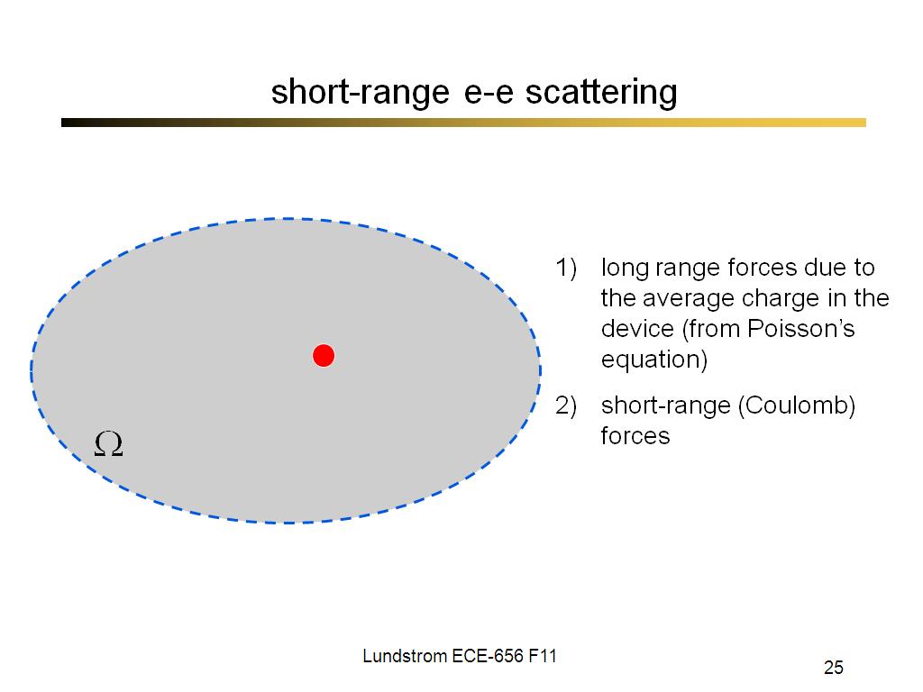 short-range e-e scattering