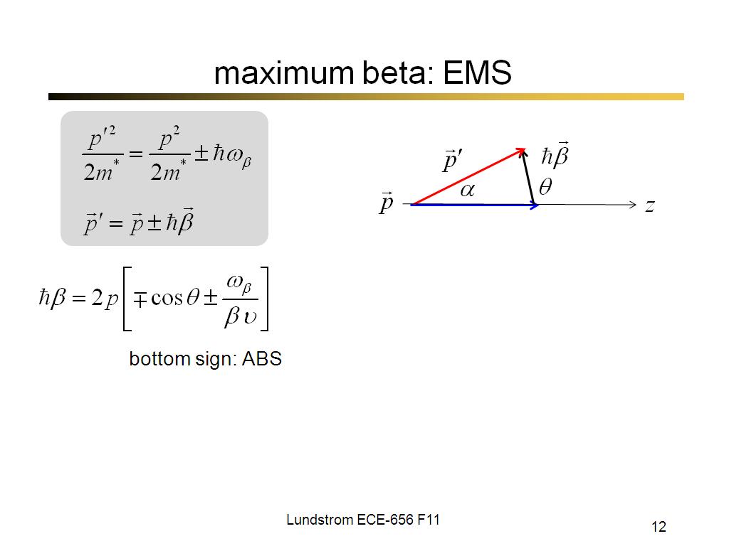 maximum beta: EMS