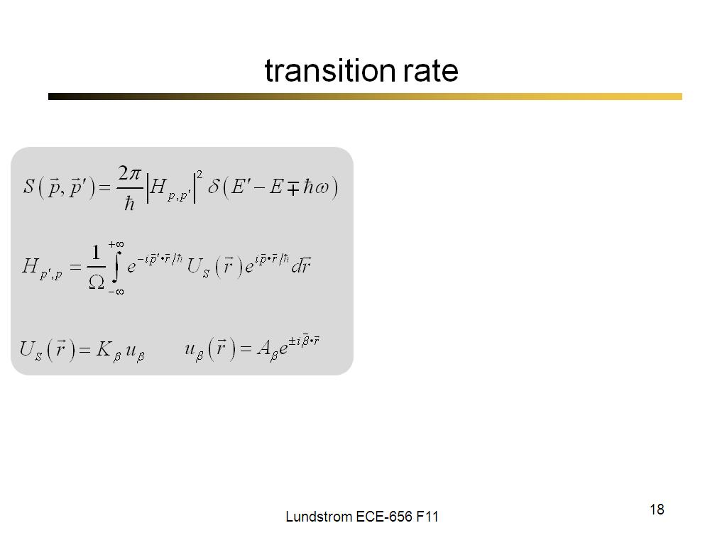 transition rate
