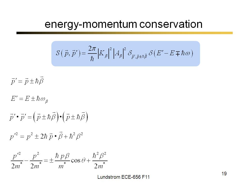 energy-momentum conservation