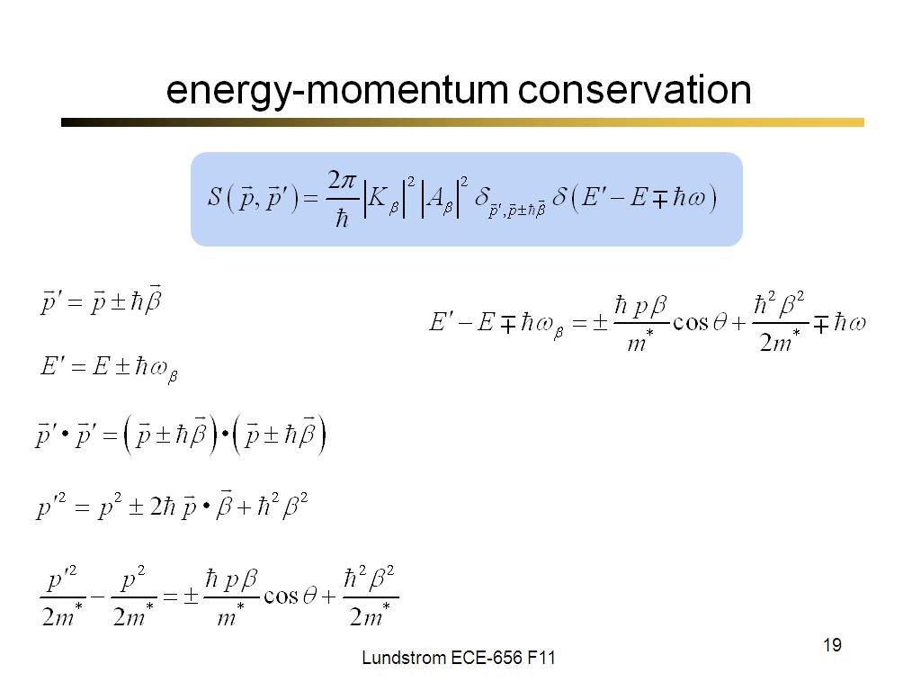 energy-momentum conservation