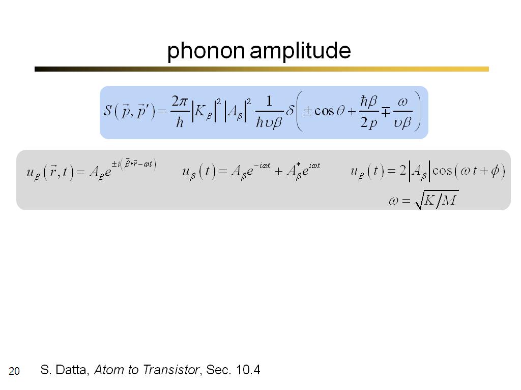 phonon amplitude