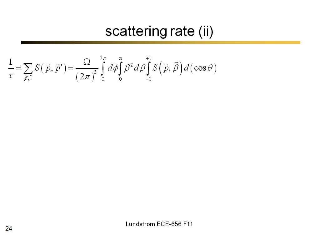scattering rate (ii)