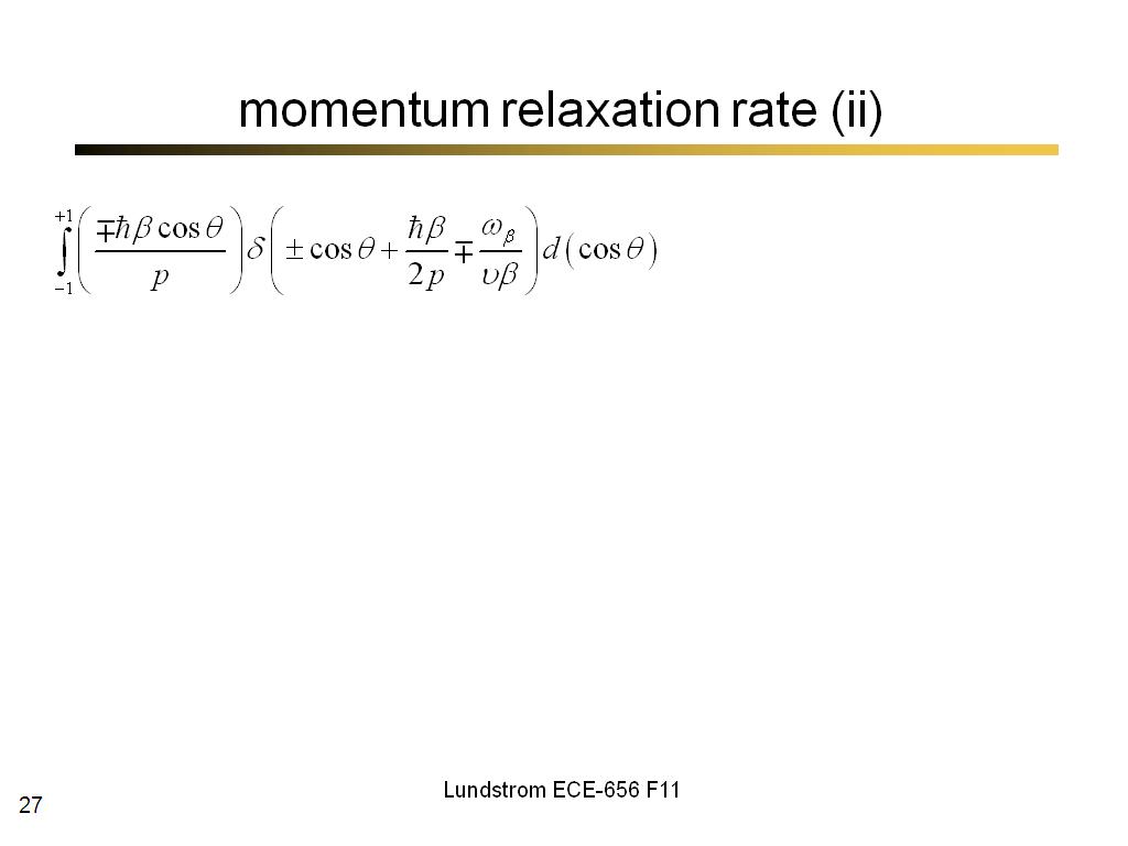 momentum relaxation rate (ii)