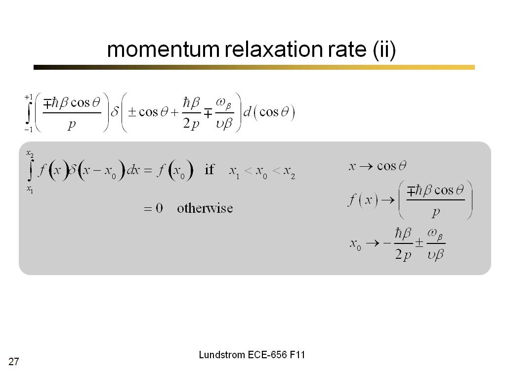 momentum relaxation rate (ii)
