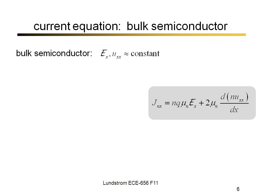current equation: bulk semiconductor
