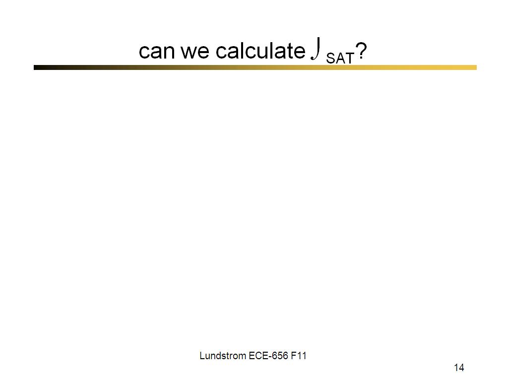 can we calculate υSAT?