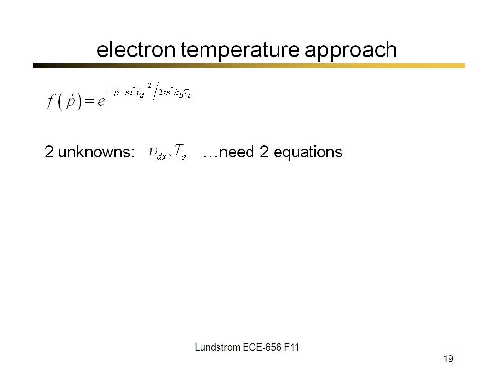 electron temperature approach