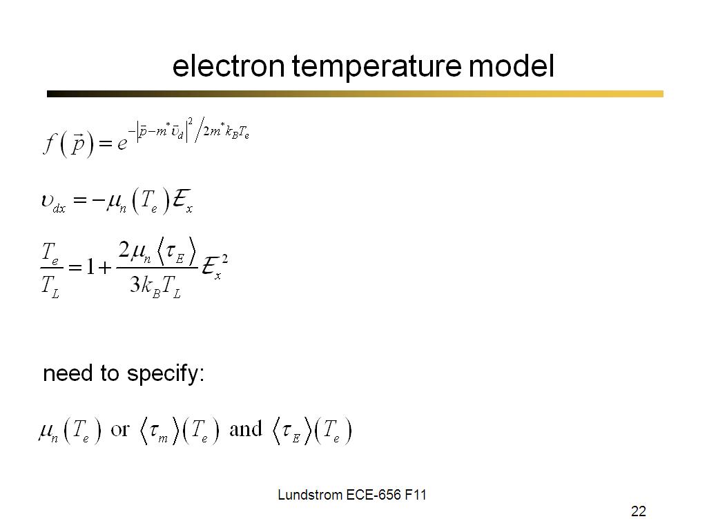 electron temperature model