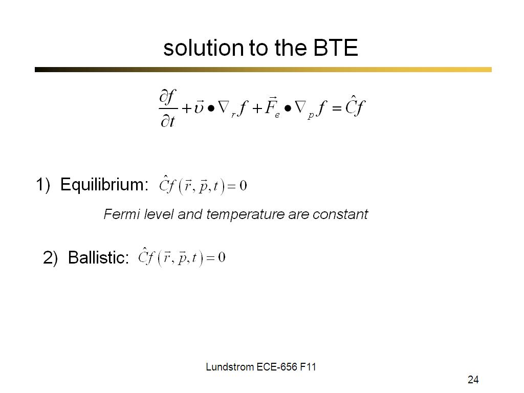 solution to the BTE