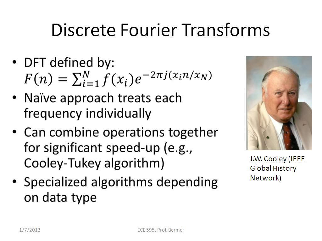 Discrete Fourier Transforms