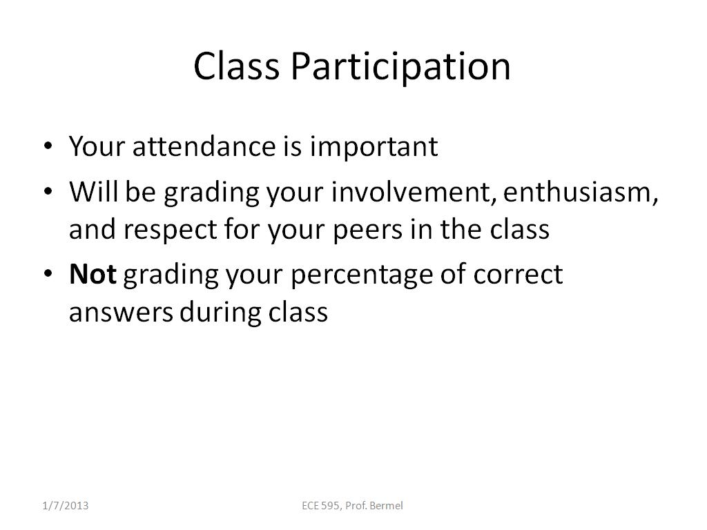 Class Participation