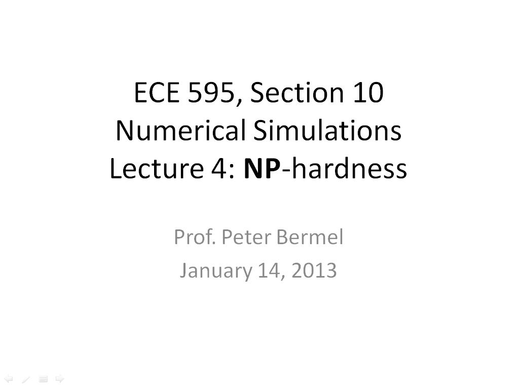 Lecture 4: NP-hardness
