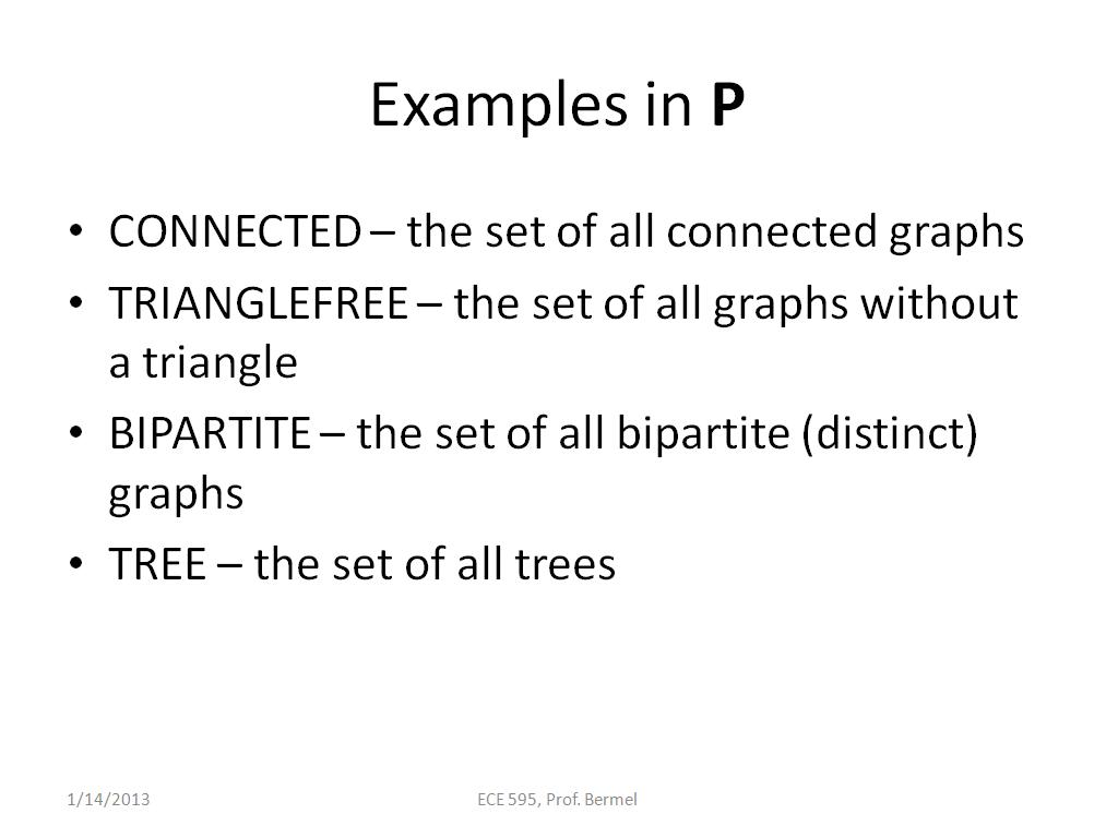 Examples in P