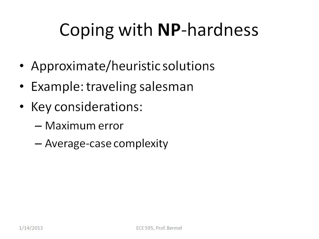 Coping with NP-hardness