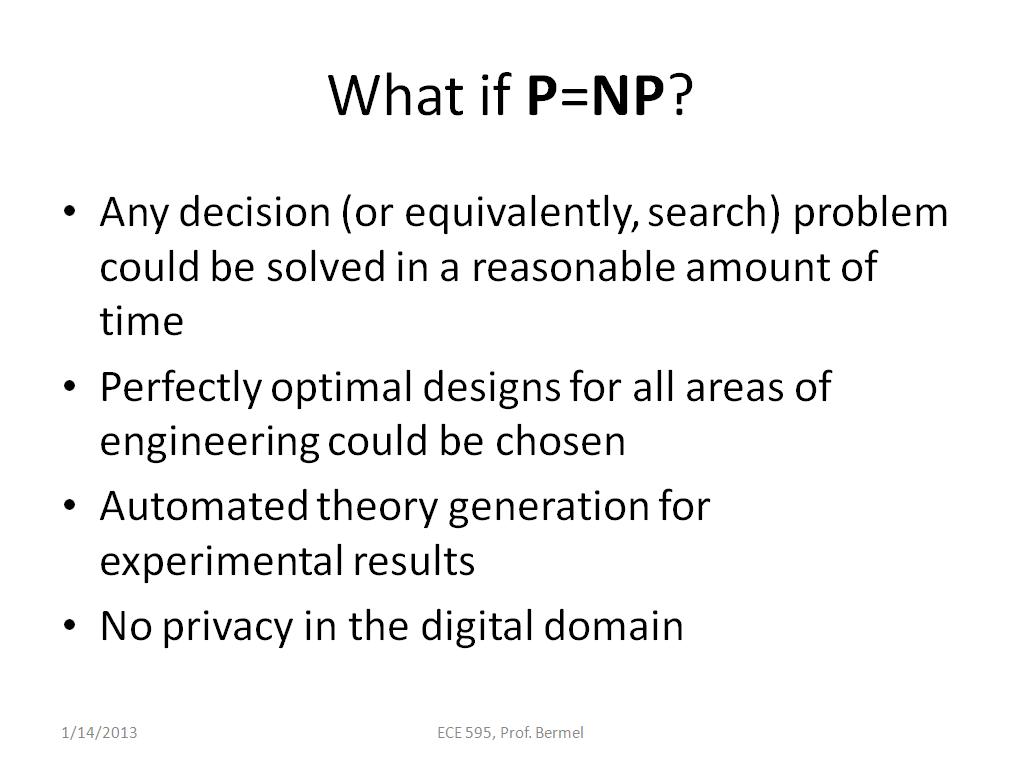 What if P=NP?